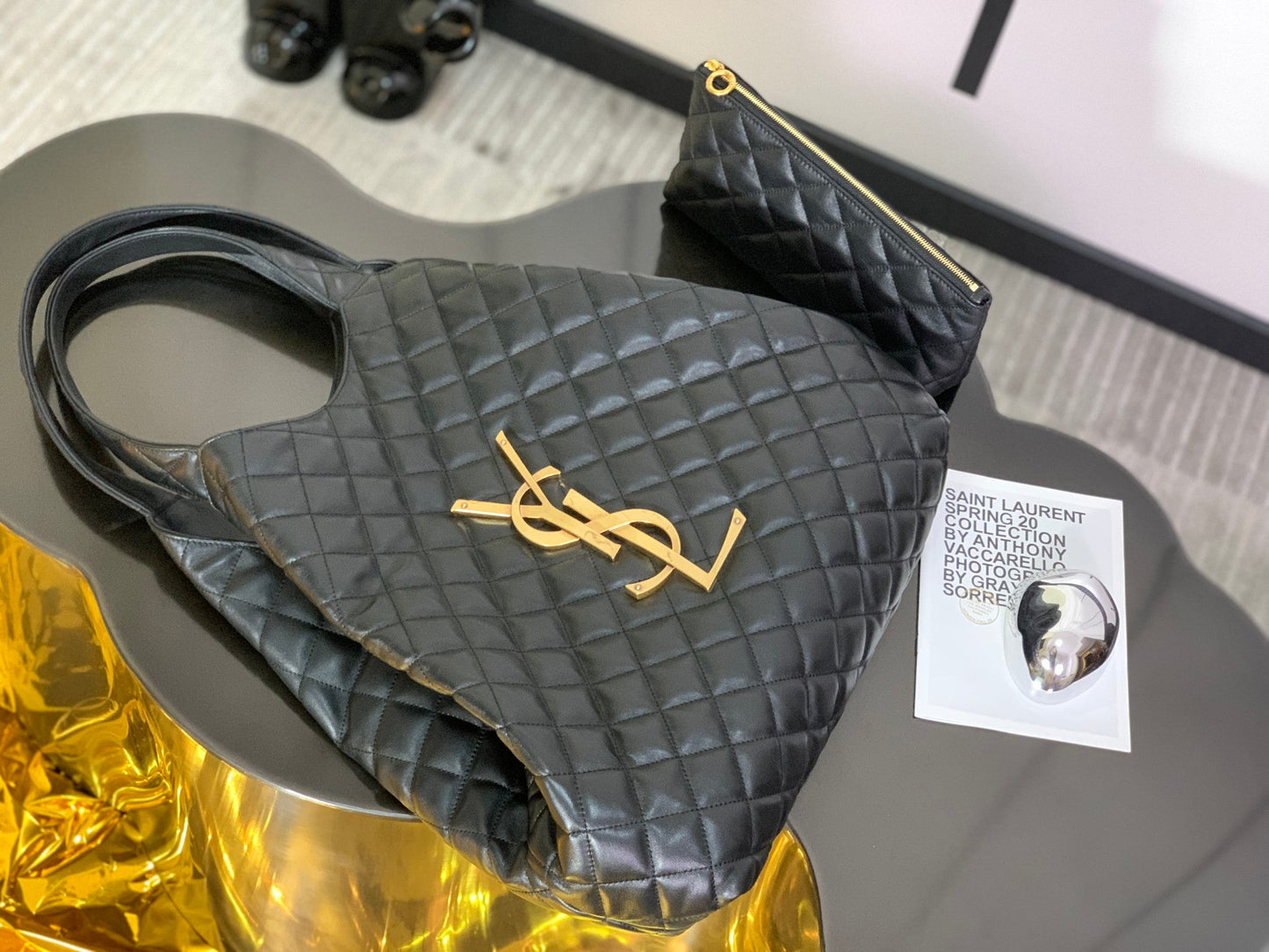 Black Leather Tote